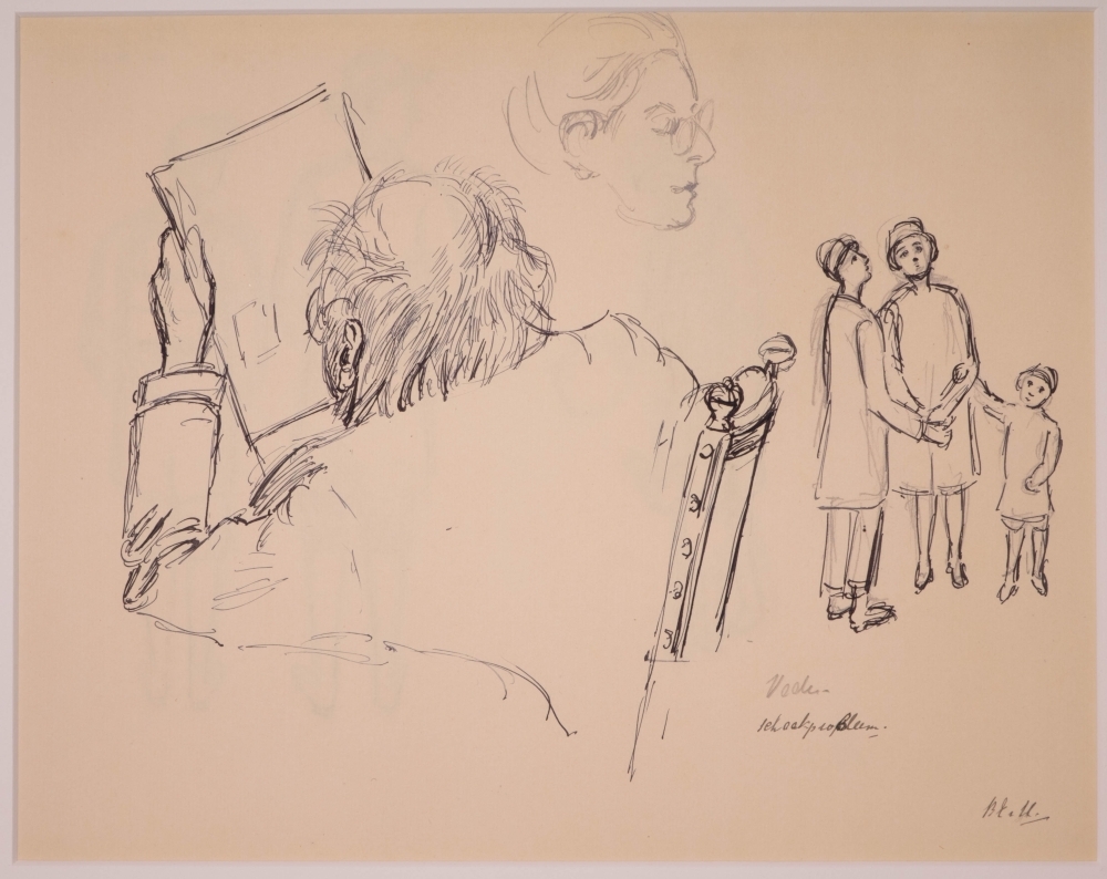 Portret van Samuel van Houten.