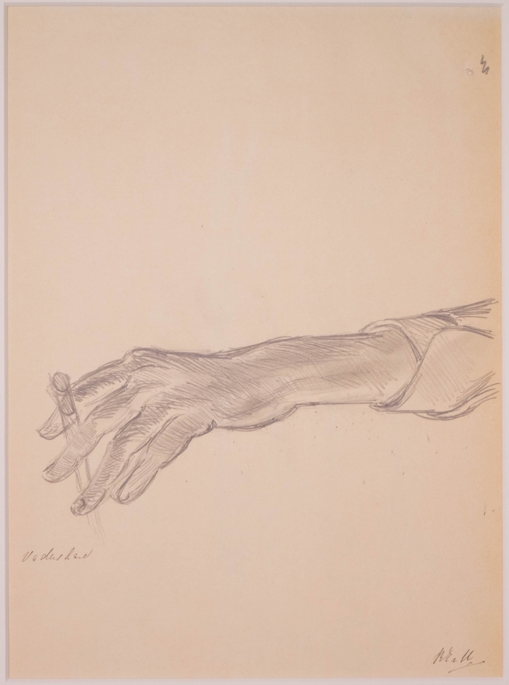 Studie van een hand.