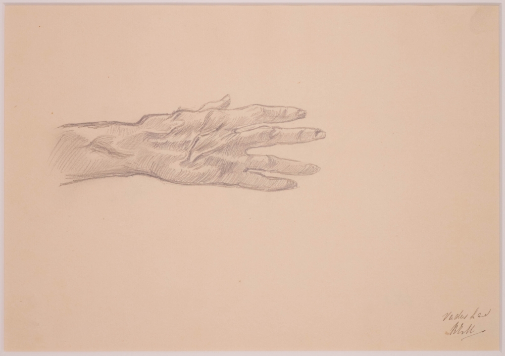 Studie van een hand.