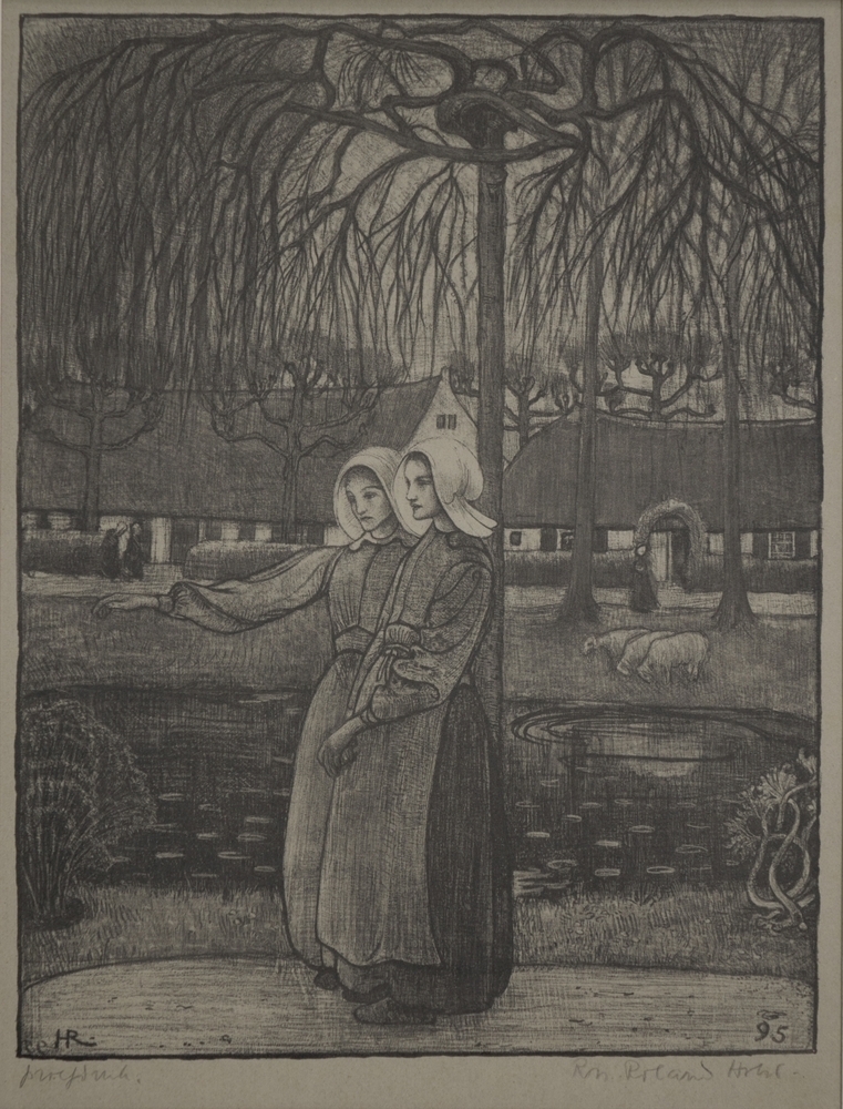 Huizer meisjes bij een vijver