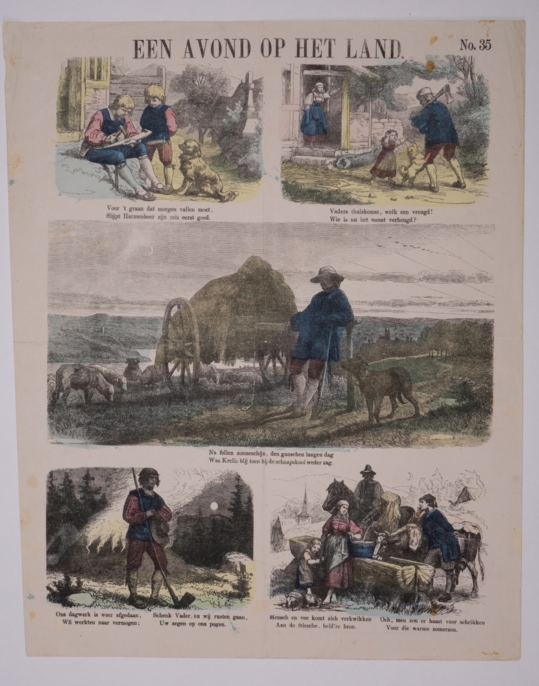 EEN AVOND OP HET LAND.