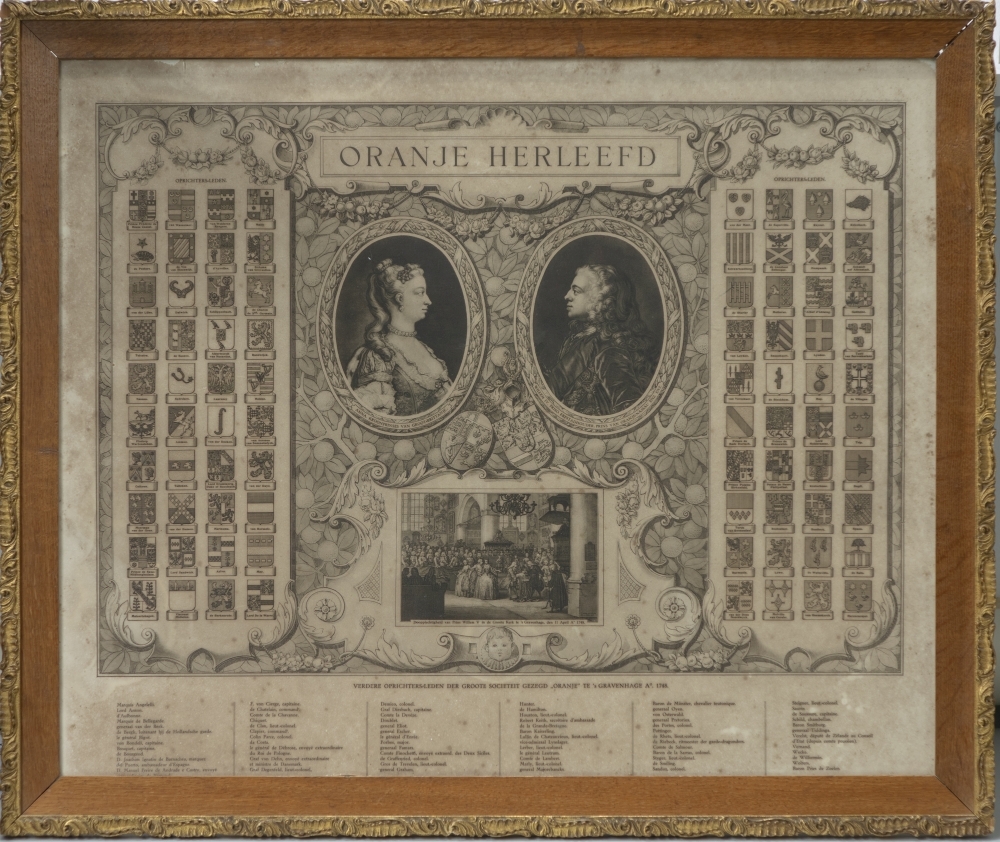 2 portretten van Willem IV en Anna v. Hannover.