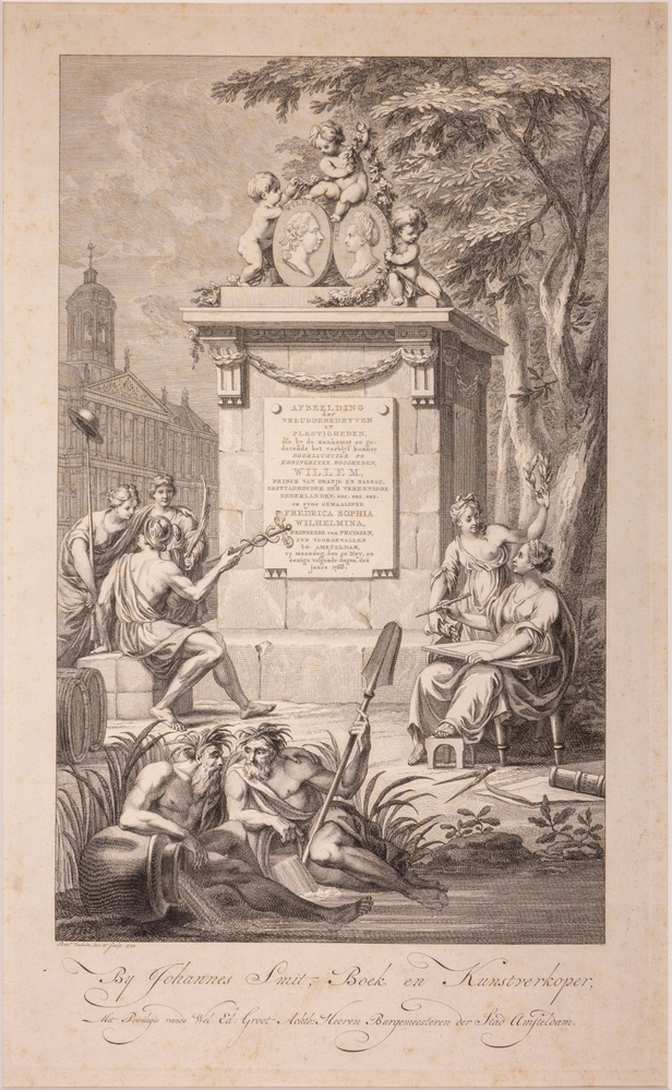 Inkomst en verblijf van Willem V en Wilhelmina te Amsterdam met de vreugdebedrijven en plechtigheden aldaar.