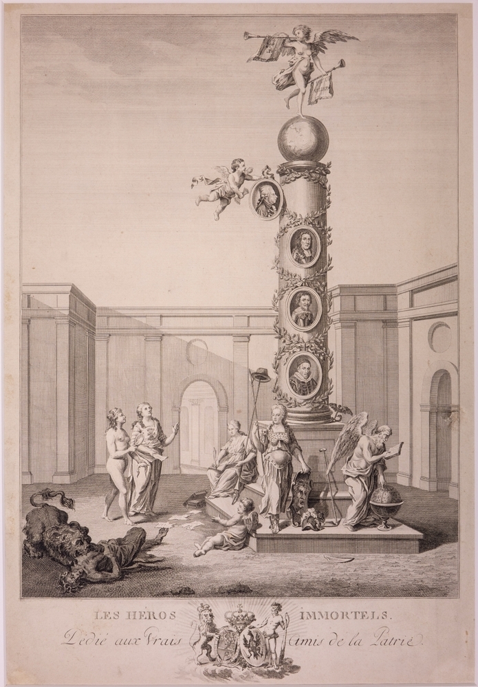 "LES HEROS IMMORTELS. Dedié aux Vrais Amis de la Patrie."