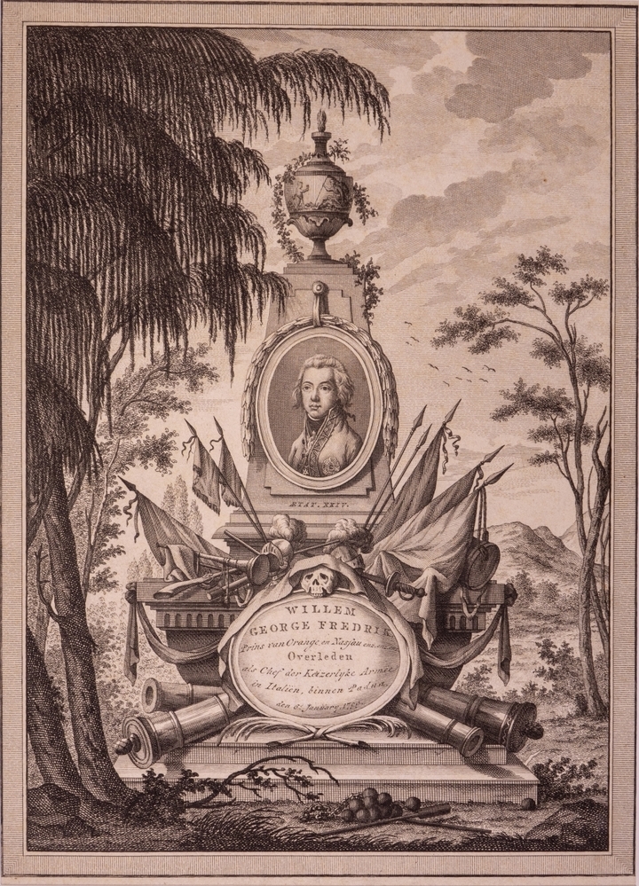 Zinneprent op de dood van Prins Frederik.