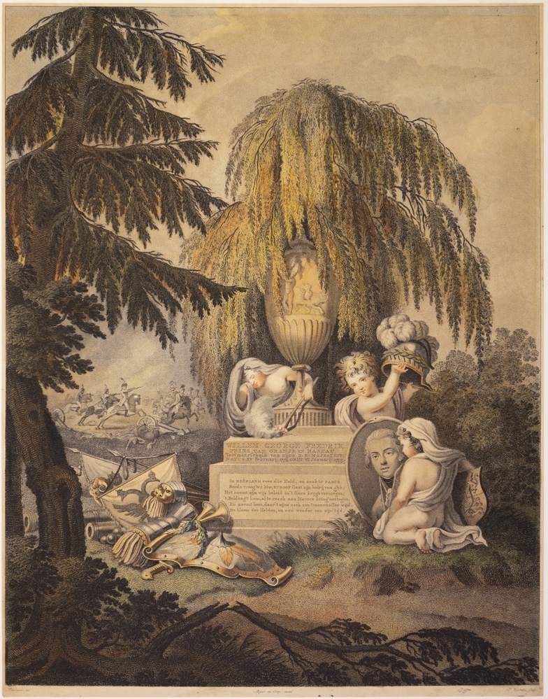 Zinneprent op de dood van Prins Frederik.