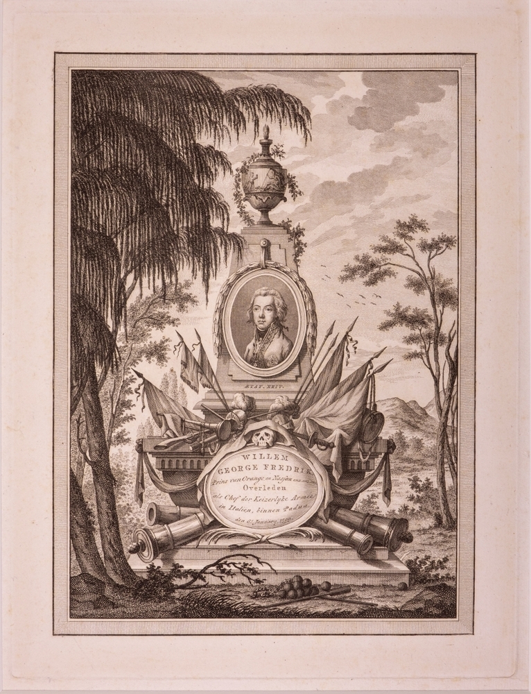 Zinneprent op de dood van Prins Frederik.