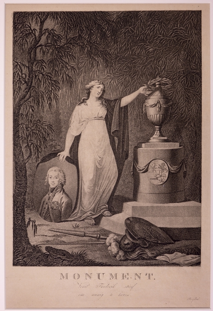 Zinneprent op de dood van Prins Frederik.