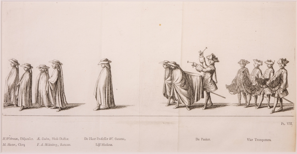 "NAUWKEURIGE AFBEELDING DER LIJK-STATIE VAN HAARE DOORLUCHTIGE HOOGHEID MARIA LOUISA, GEBOREN PRINCESSE VAN HESSEN-KASSEL, DOUAIRIERE VAN JOHAN WILLEM FRISO, PRINS VAN ORANGE EN NASSAU, ENZ. ENZ. ENZ."