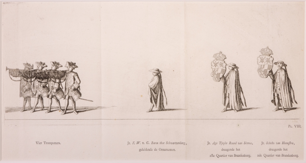 "NAUWKEURIGE AFBEELDING DER LIJK-STATIE VAN HAARE DOORLUCHTIGE HOOGHEID MARIA LOUISA, GEBOREN PRINCESSE VAN HESSEN-KASSEL, DOUAIRIERE VAN JOHAN WILLEM FRISO, PRINS VAN ORANGE EN NASSAU, ENZ. ENZ. ENZ."