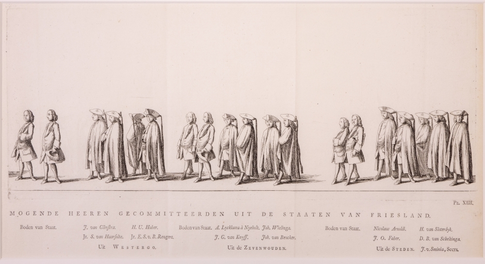 "NAUWKEURIGE AFBEELDING DER LIJK-STATIE VAN HAARE DOORLUCHTIGE HOOGHEID MARIA LOUISA, GEBOREN PRINCESSE VAN HESSEN-KASSEL, DOUAIRIERE VAN JOHAN WILLEM FRISO, PRINS VAN ORANGE EN NASSAU, ENZ. ENZ. ENZ."