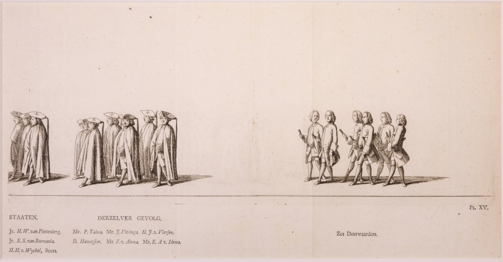 "NAUWKEURIGE AFBEELDING DER LIJK-STATIE VAN HAARE DOORLUCHTIGE HOOGHEID MARIA LOUISA, GEBOREN PRINCESSE VAN HESSEN-KASSEL, DOUAIRIERE VAN JOHAN WILLEM FRISO, PRINS VAN ORANGE EN NASSAU, ENZ. ENZ. ENZ."