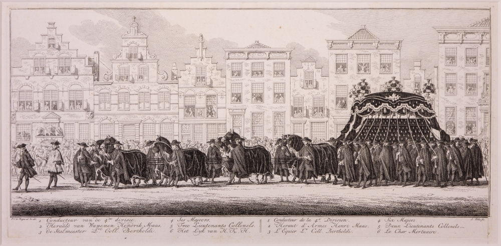 "De lijkstatie van Anna van Hannover, vrouw van Willem IV."