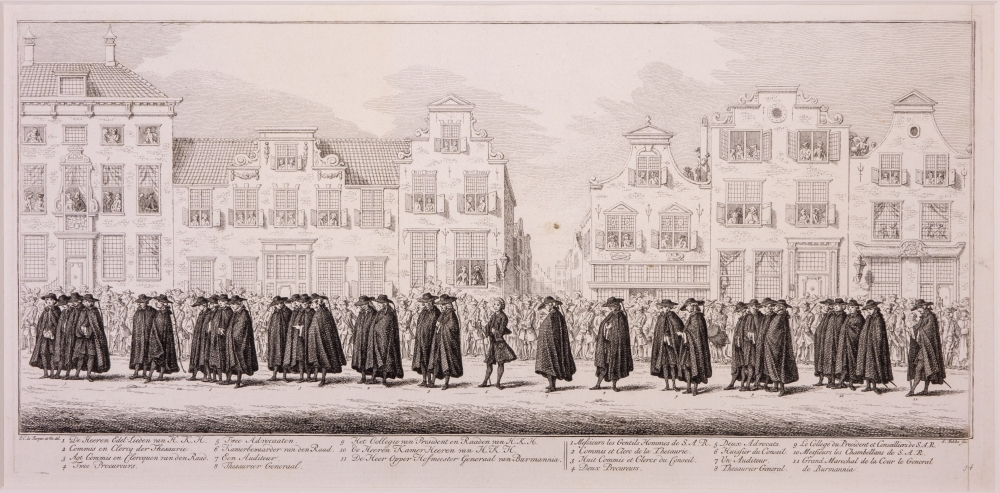 "De lijkstatie van Anna van Hannover, vrouw van Willem IV."