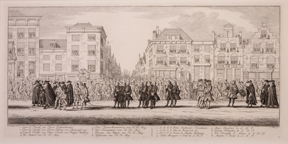 "De lijkstatie van Anna van Hannover, vrouw van Willem IV."