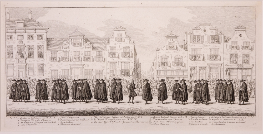 "De lijkstatie van Anna van Hannover, vrouw van Willem IV."