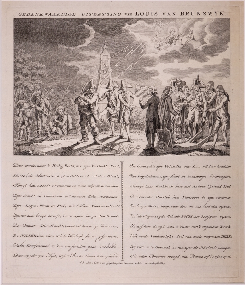 "GEDENKWAARDIGE UITZETTING VAN LOUIS VAN BRUNSWYK."