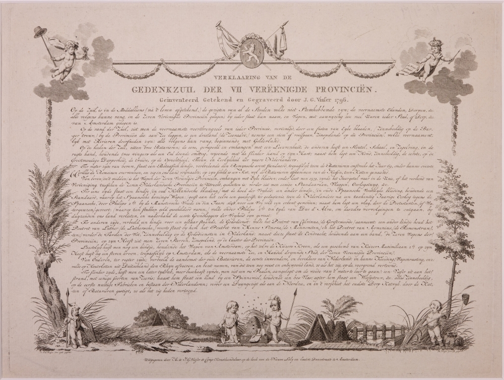 "VERKLAARING VAN DE GEDENKZUIL DER VII VERËENIGDE PROVINCIËN."