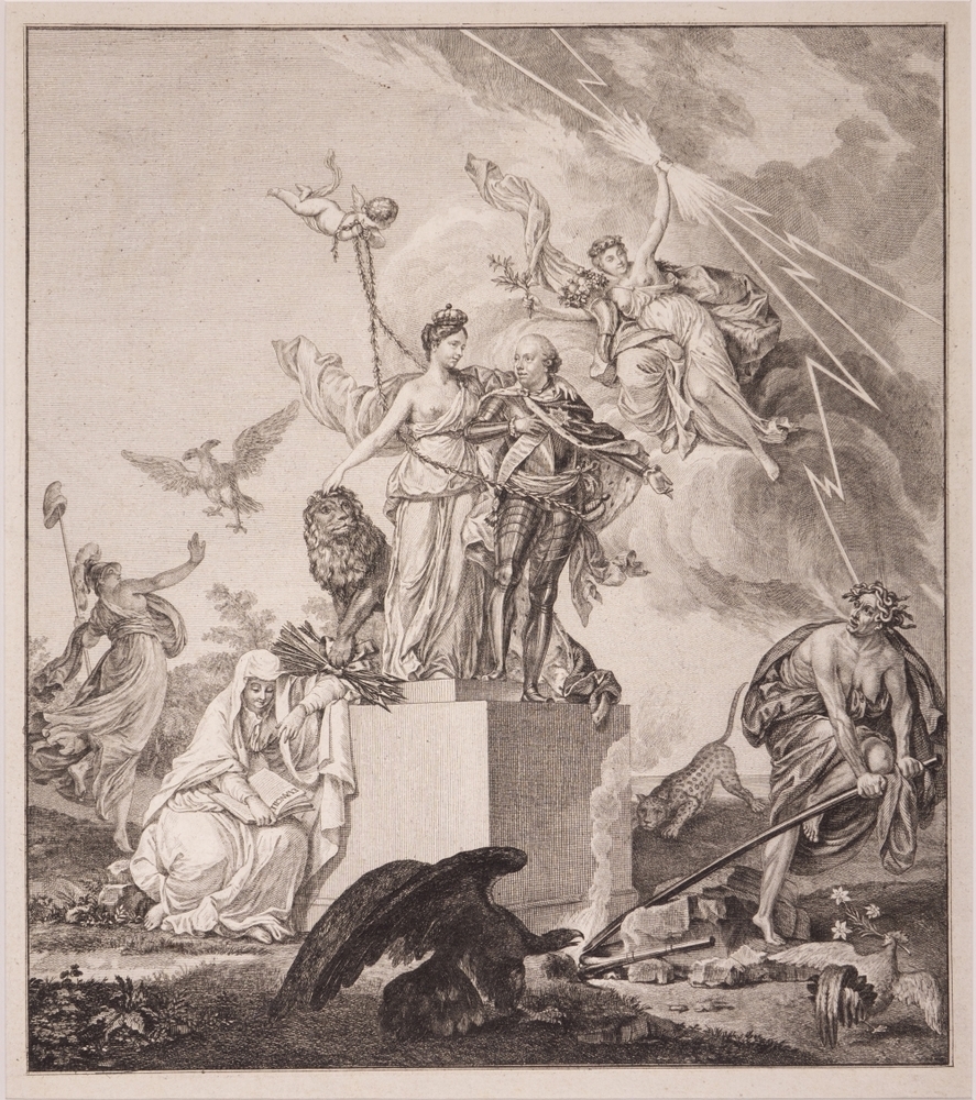 "Vervloekte Tweedracht." zinneprent op het herstel van de Stadhouder.