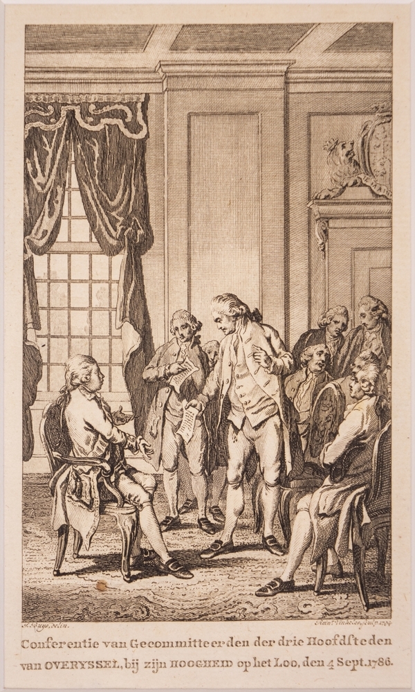 "Conferentie van Gecommitteerden der drie Hoofdsteden van OVERYSSEL, bij zijn HOOGHEID op het Loo, den 4 september 1786."