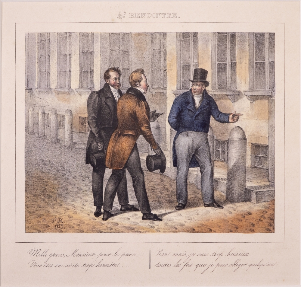 10 platen uit, een serie van 24 over "rencontré's" van Koning Willem I om en bij Brussel.