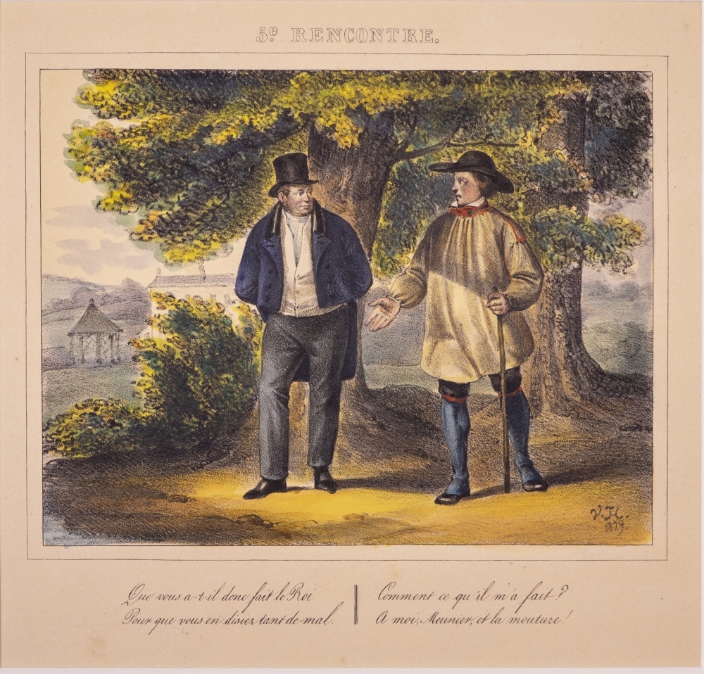 10 platen uit, een serie van 24 over "rencontré's" van Koning Willem I om en bij Brussel.