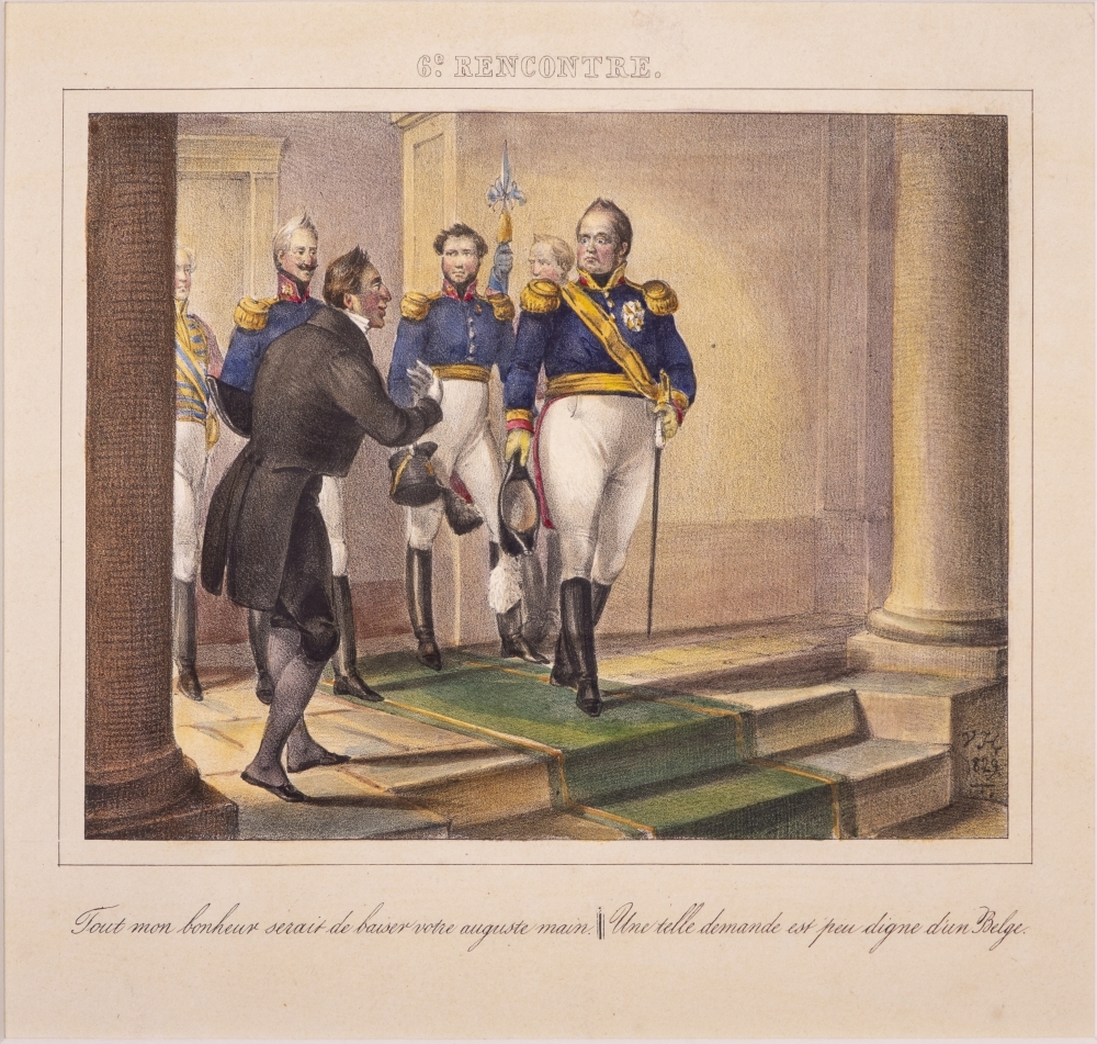 10 platen uit, een serie van 24 over "rencontré's" van Koning Willem I om en bij Brussel.