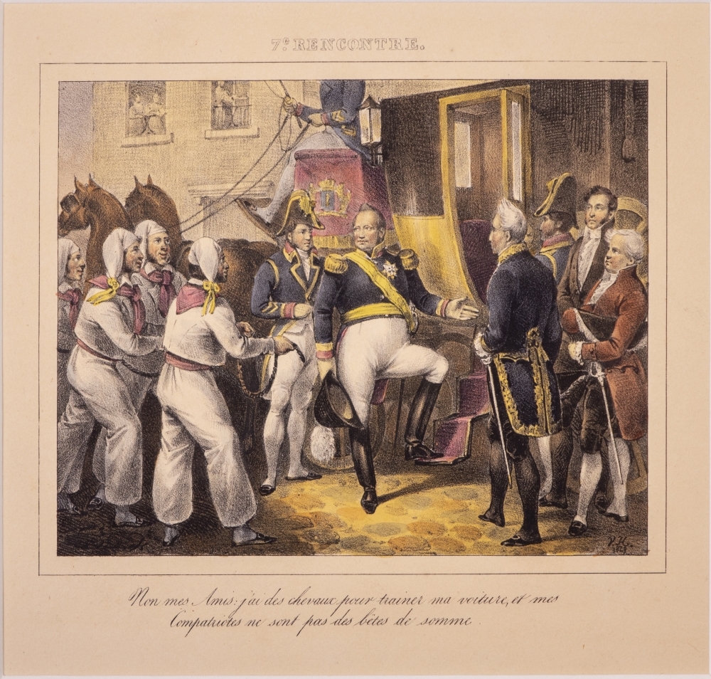 10 platen uit, een serie van 24 over "rencontré's" van Koning Willem I om en bij Brussel.