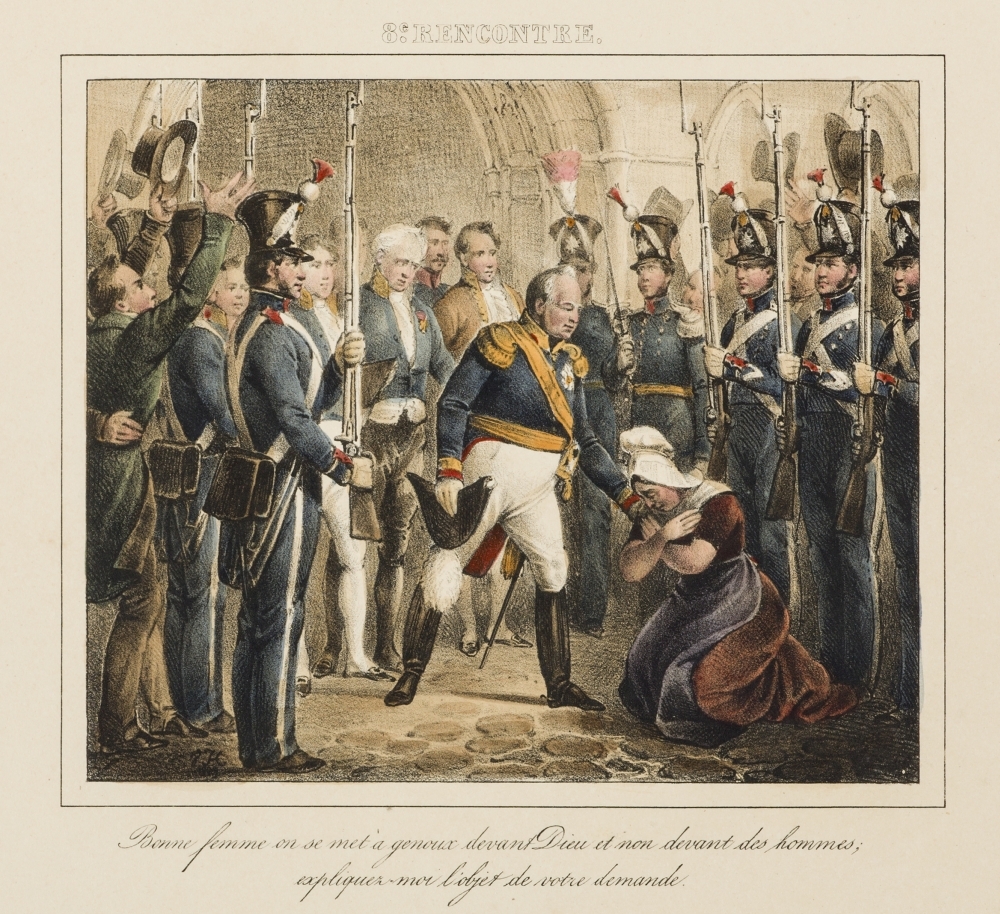 10 platen uit, een serie van 24 over "rencontré's" van Koning Willem I om en bij Brussel.