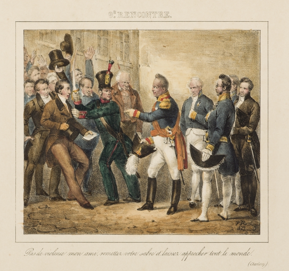 10 platen uit, een serie van 24 over "rencontré's" van Koning Willem I om en bij Brussel.