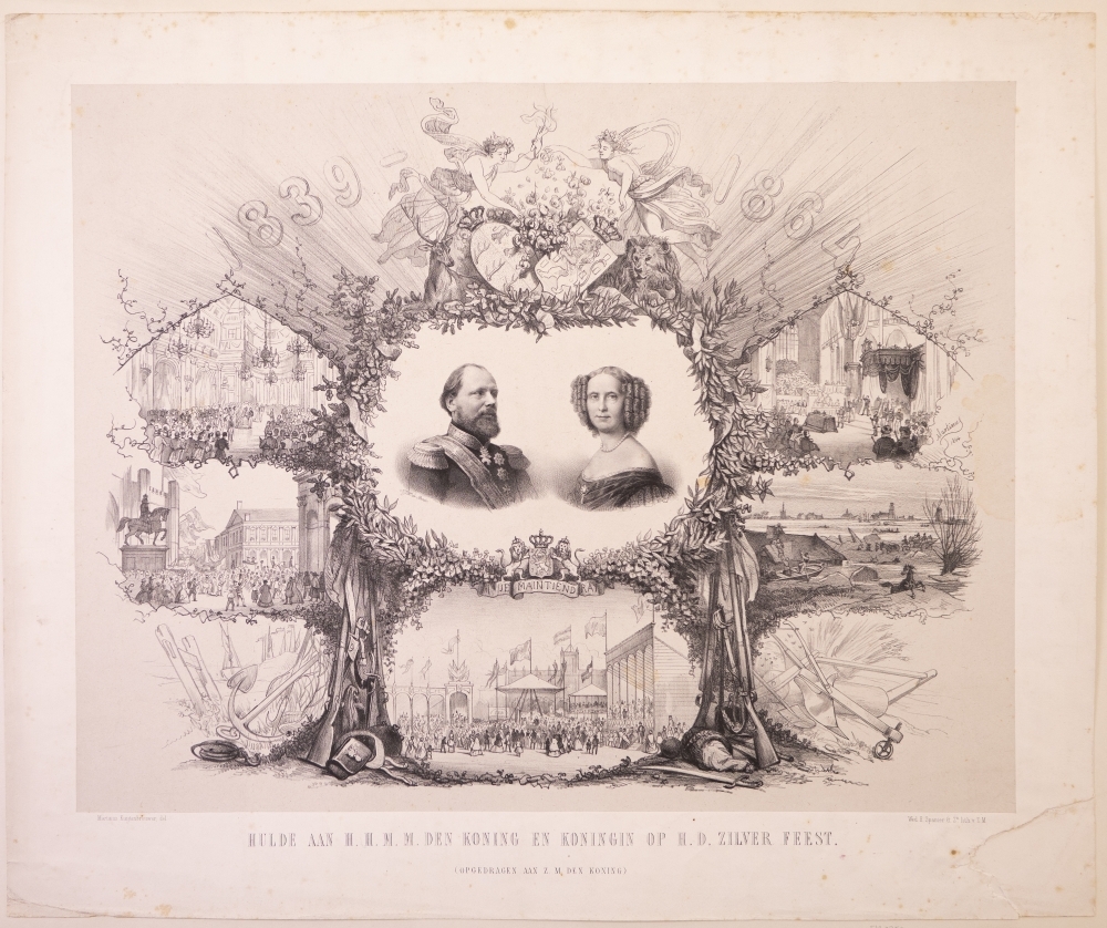 Willem III, koning, en Sophie, koningin van Oranje-Nassau