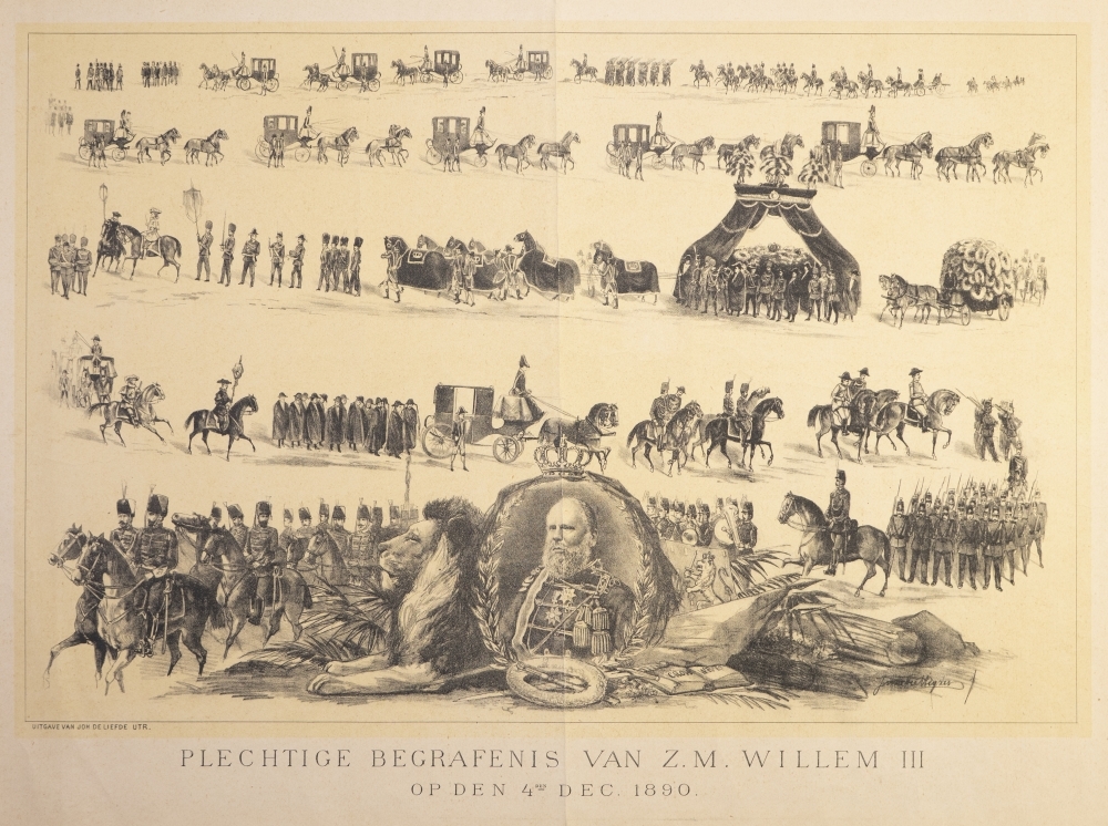 "PLECHTIGE BEGRAFENIS VAN Z.M. WILLEM III OP DEN 4DEN DEC. 1890"