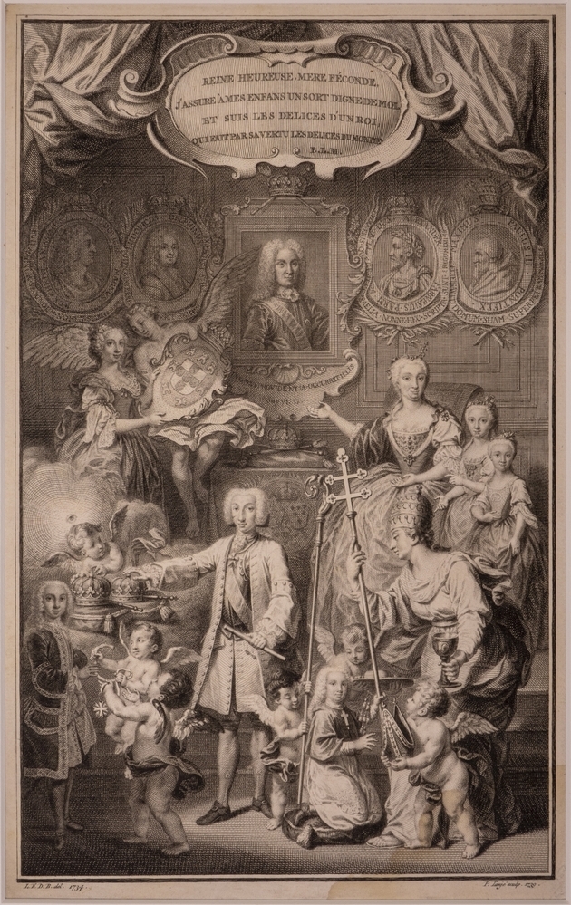 "REINE HEUREUSE, MERE FECONDE."