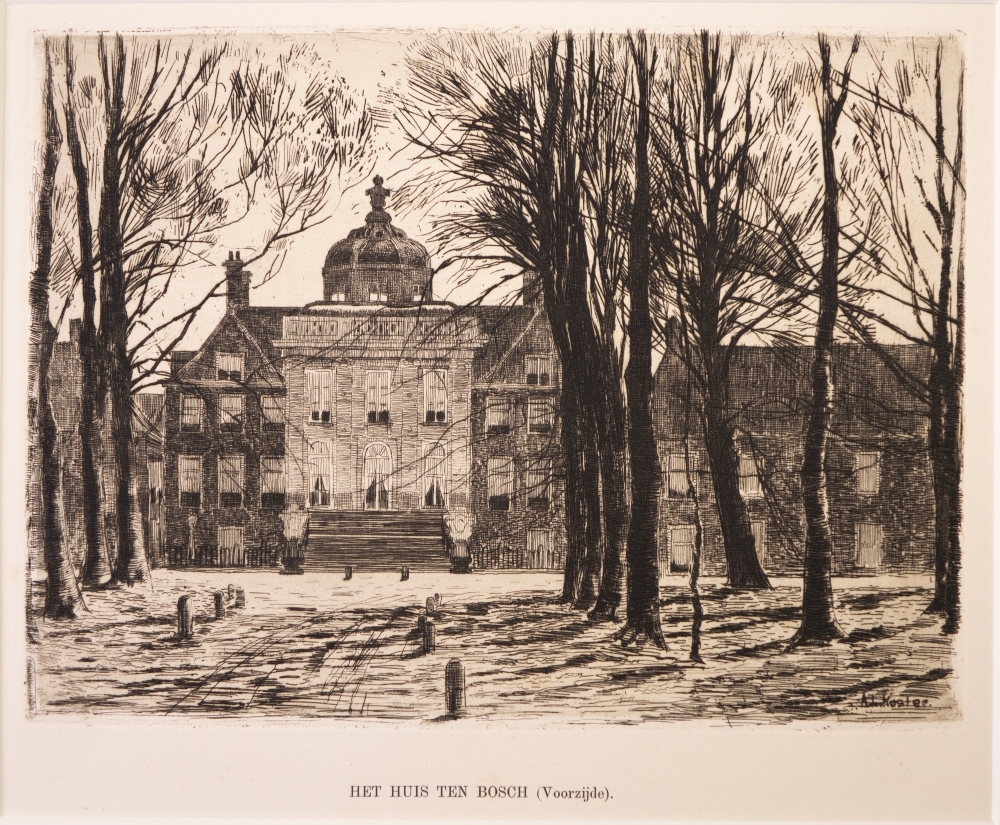 topografie: "HET HUIS TEN BOSCH (Voorzijde)."