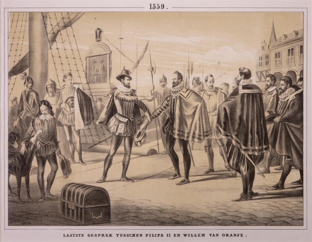 "LAATSTE GESPREK TUSSCHEN FILIPS II EN WILLEM VAN ORANJE."