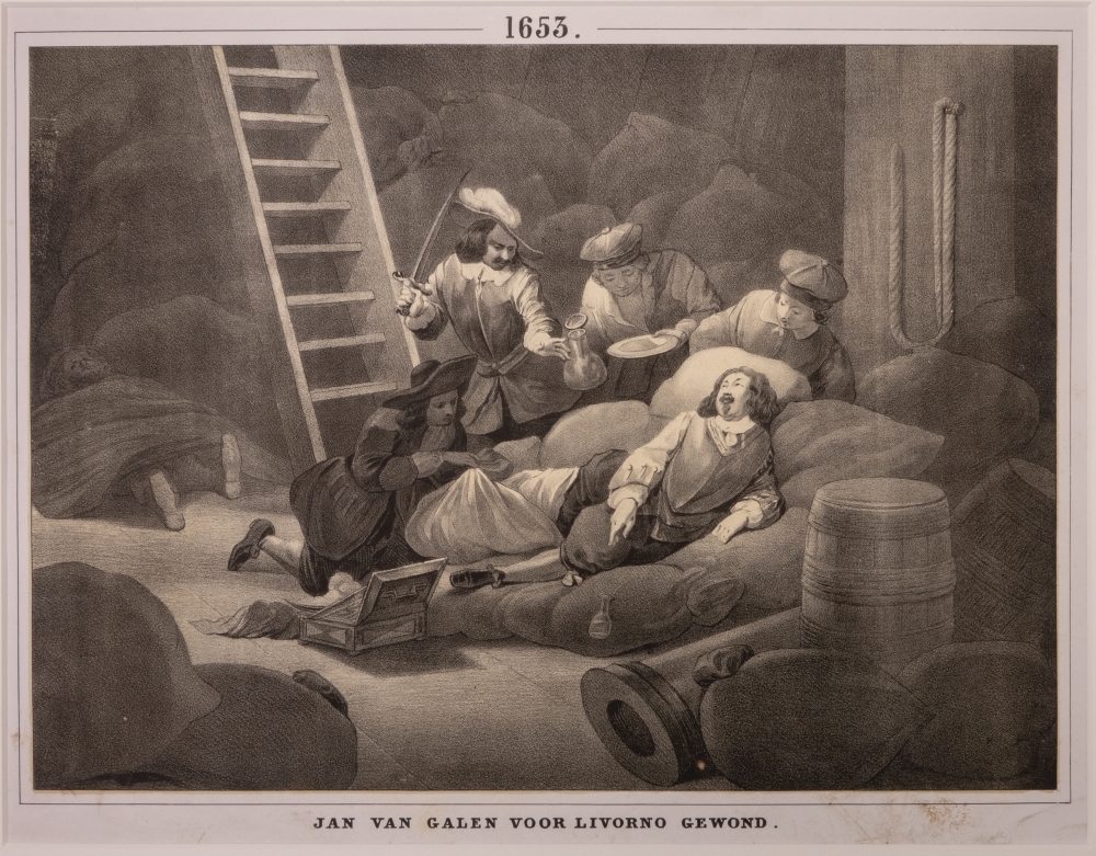 "JAN VAN GALEN VOOR LIVORNO GEWOND."