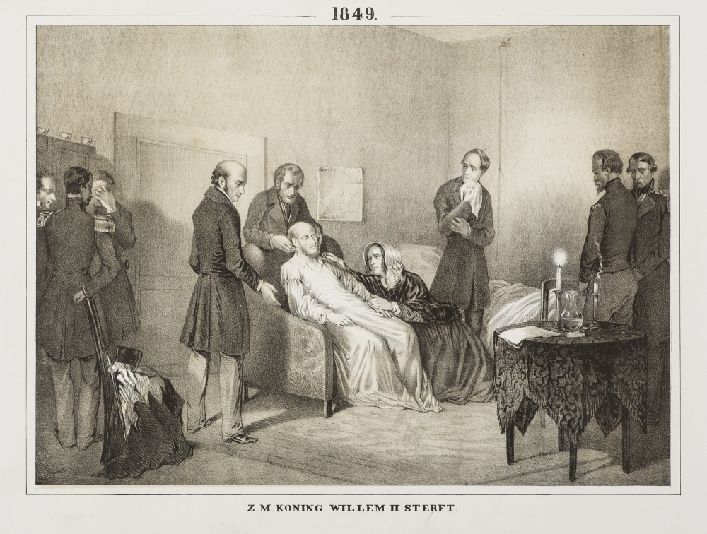 "Z.M. KONING WILLEM II STERFT."