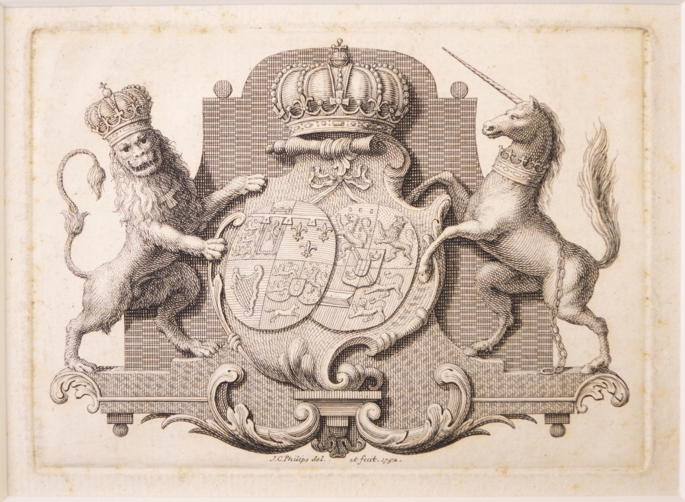 wapens: Dubbelwapen van Willen IV & Anna van Engeland. (Hannover)