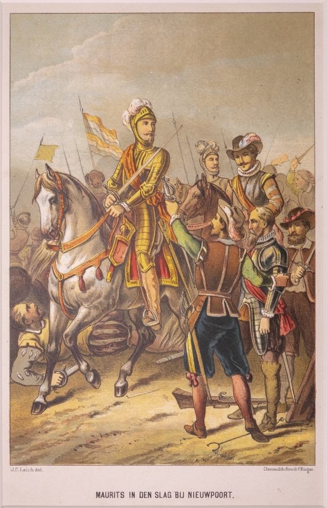 "MAURITS IN DEN SLAG BIJ NIEUWPOORT."