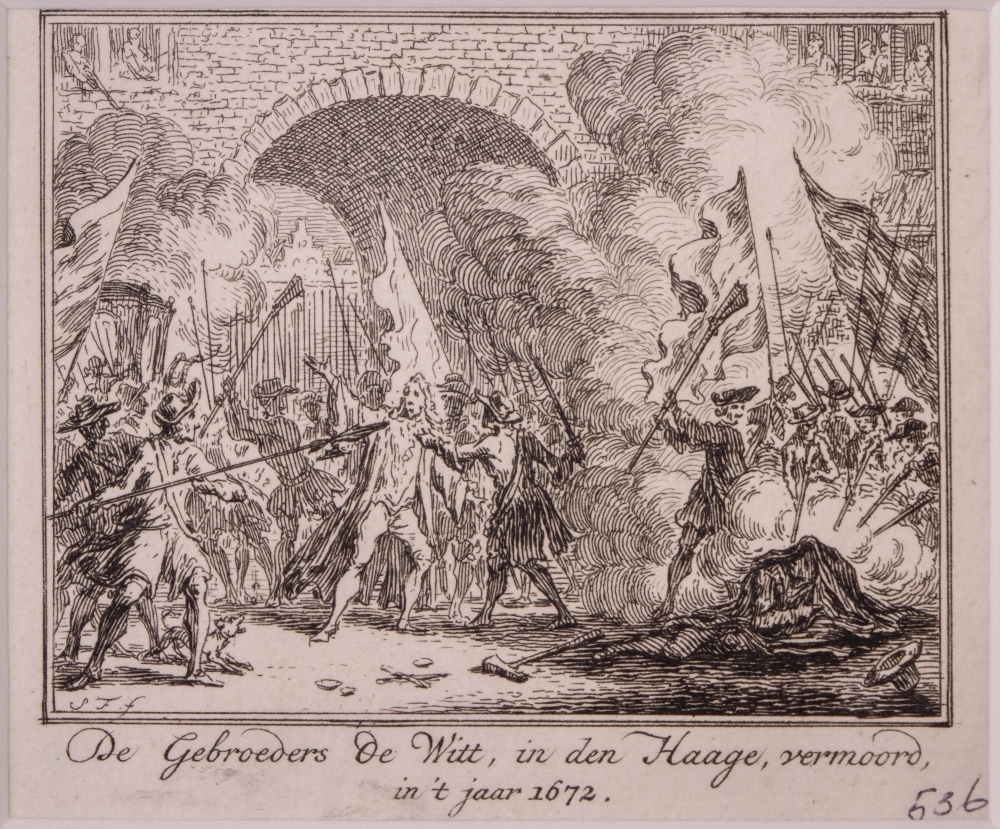 "De gebroeders De Witt, in den Haage, vermoord, in 't jaar 1672."