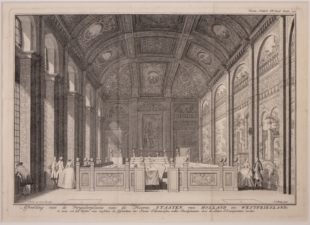topografie: De Vergaderplaats van de Heren Staten van Holland en Westfriesland.