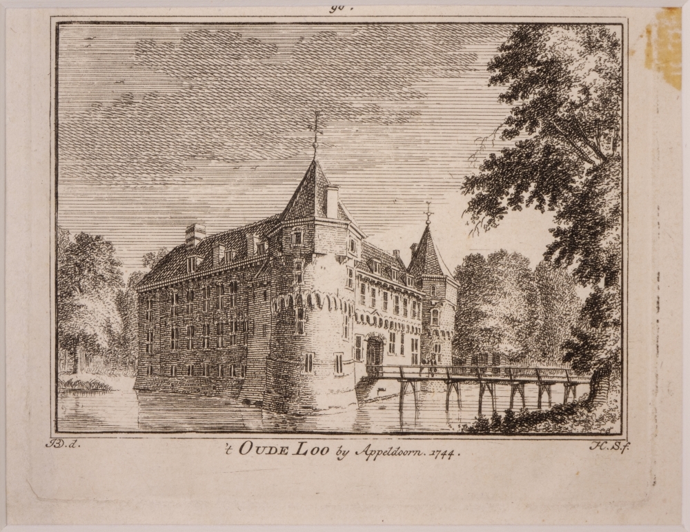 topografie: "'t OUDE LOO bij Apeldoorn. 1744."