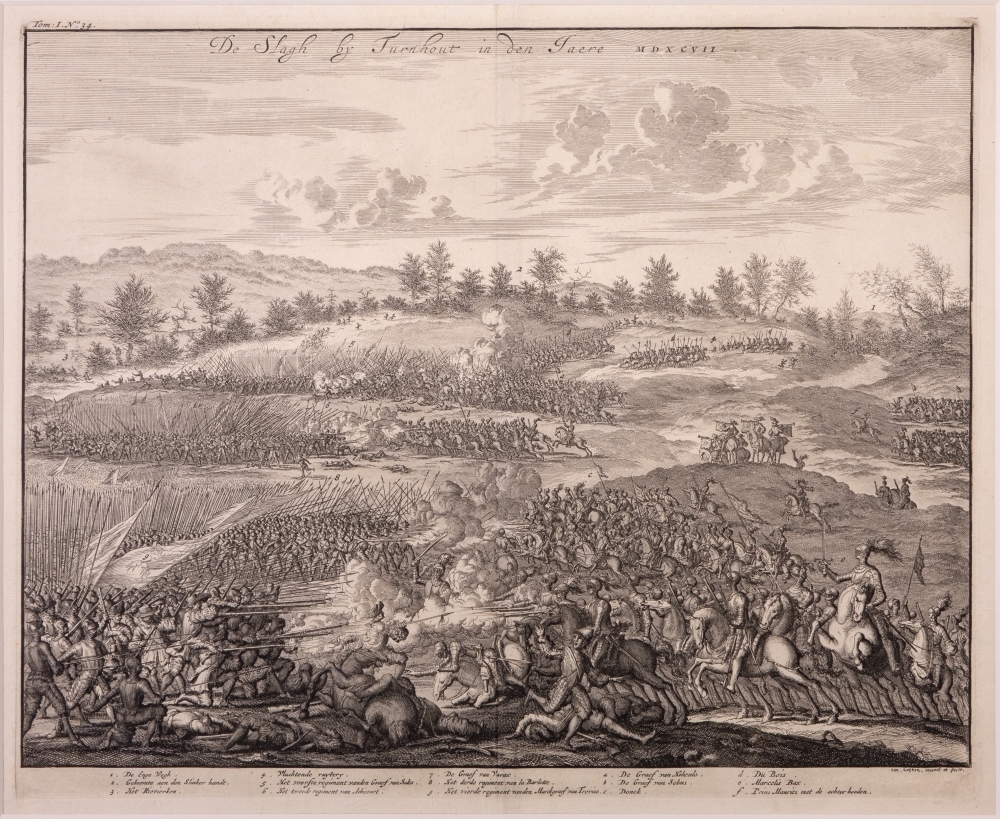 "De slagh by Turnhout in den Jaere MDXCVII."