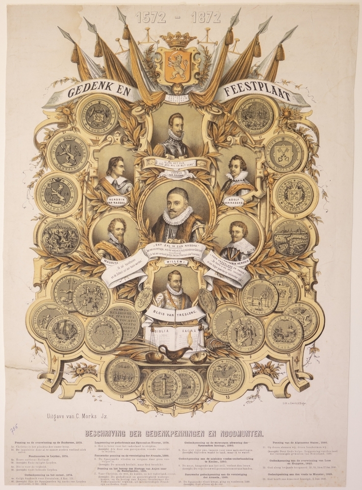" 1572- 1872 GEDENK EN FEESTPLAAT" Ter gelegenheid van de inneming van Den Briel drie eeuwen eerder.