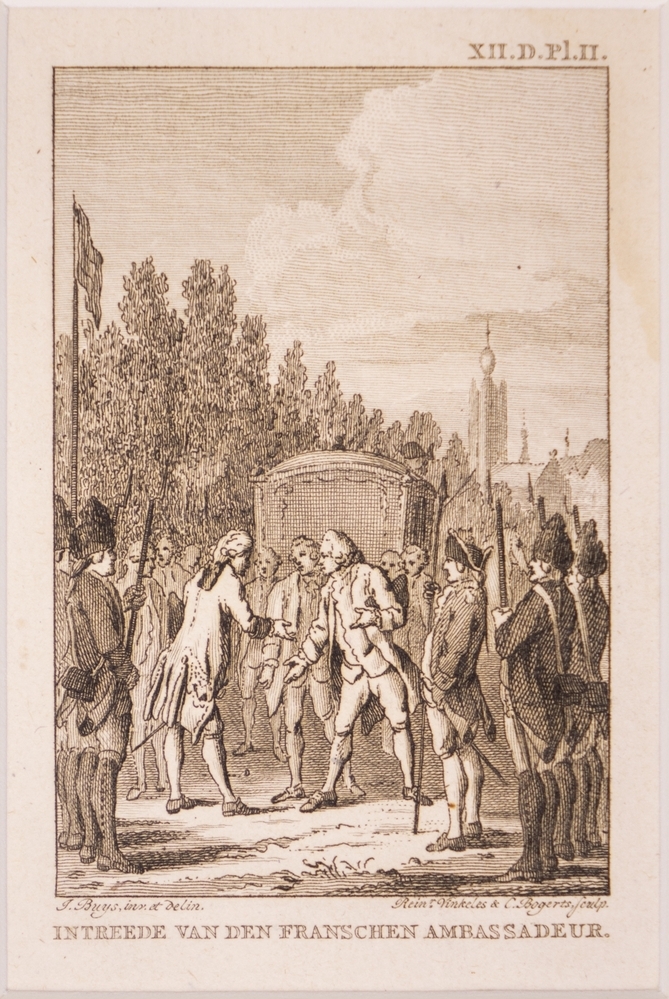 Intrede van de franse ambassadeur de Bonac in Delft.