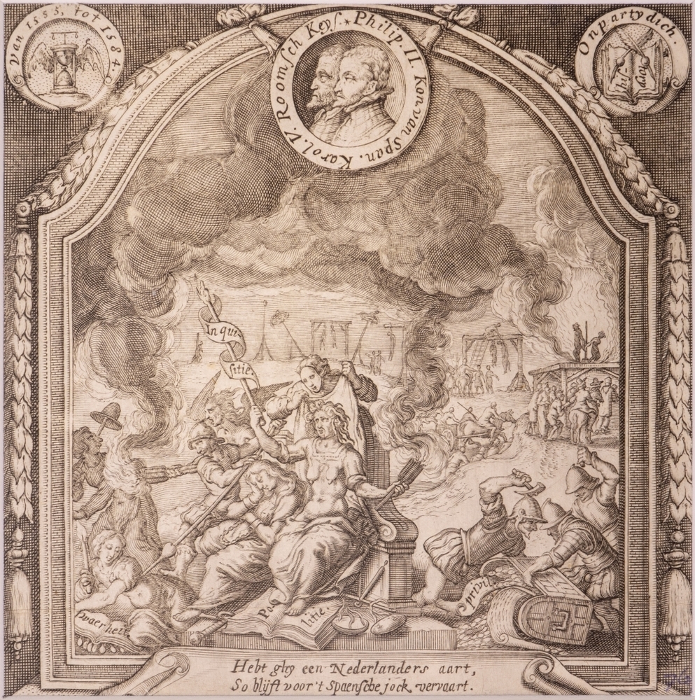 Prent tegen de Spaanse overheersing.