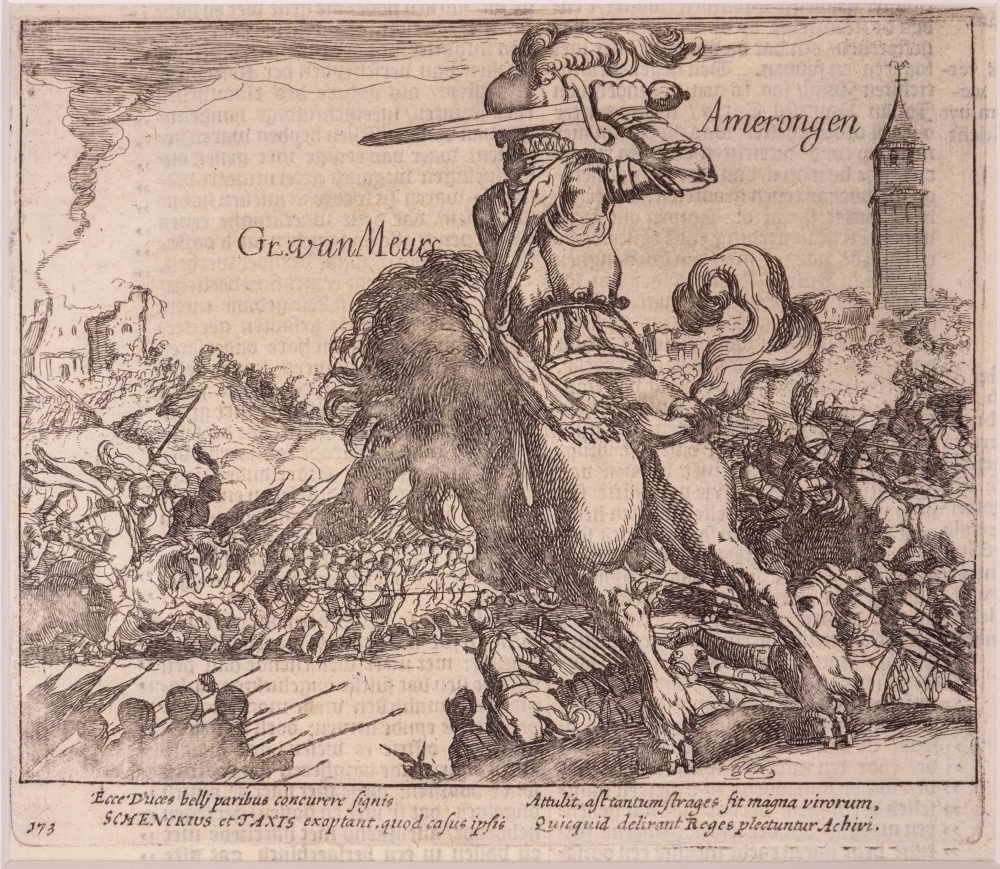 Nederlaag v.d. Graaf van Nieuwenaar en Schenk bij Amerongen door de Spanjaarden.
