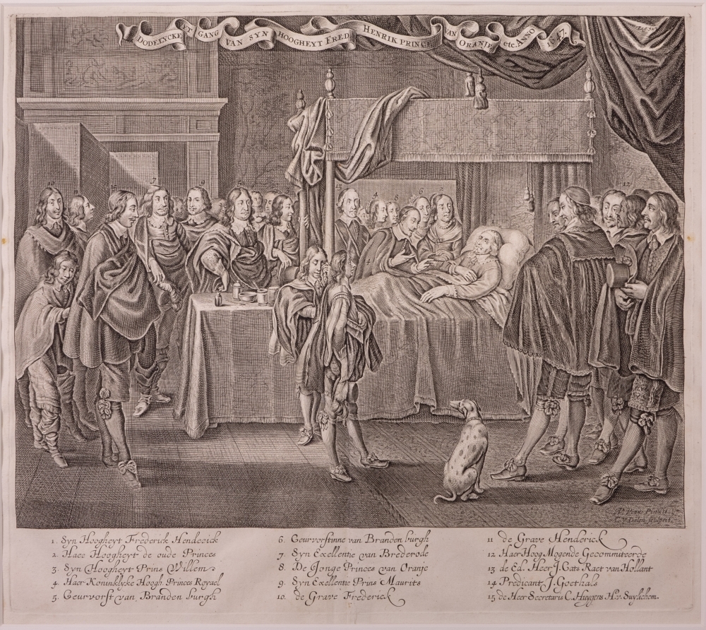 Sterfbed van prins Frederik Hendrik.