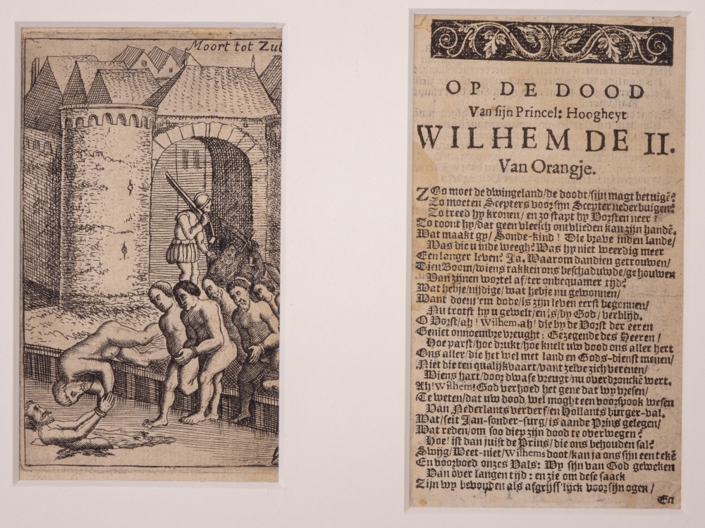 Pamflet over de dood van Stadhouder Willem II.