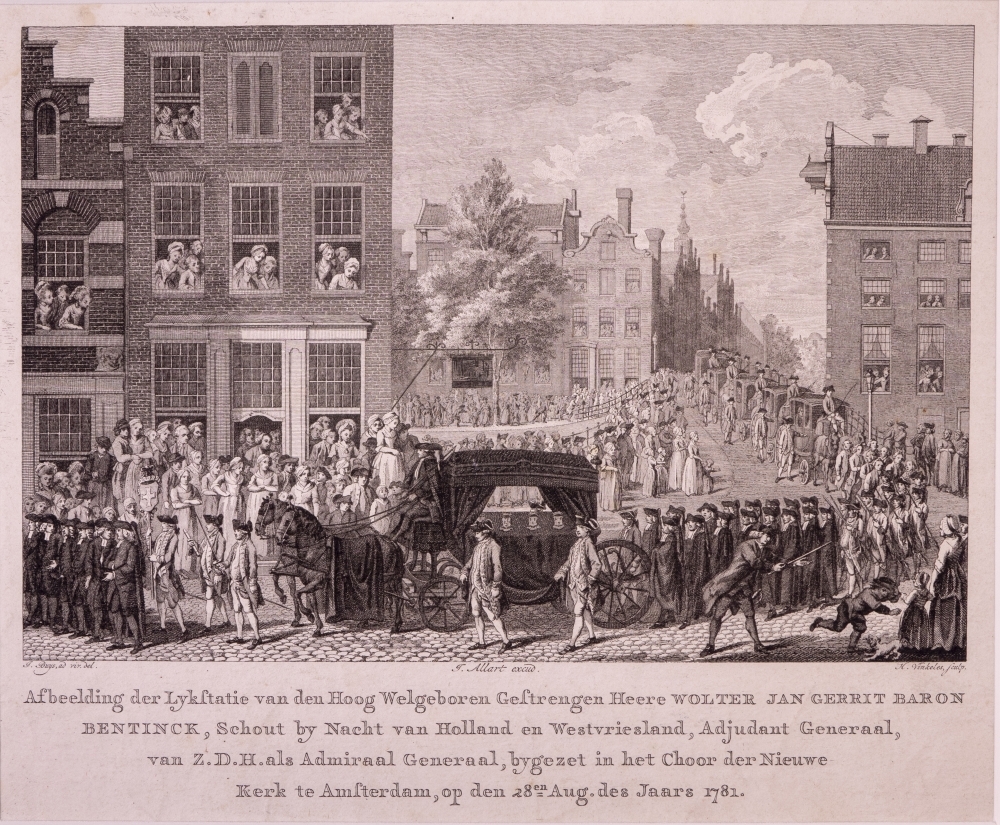Lijkstatie van Baron Bentinck, Schout bij Nacht, Adjunct Generaal, Admiraal Generaal.
